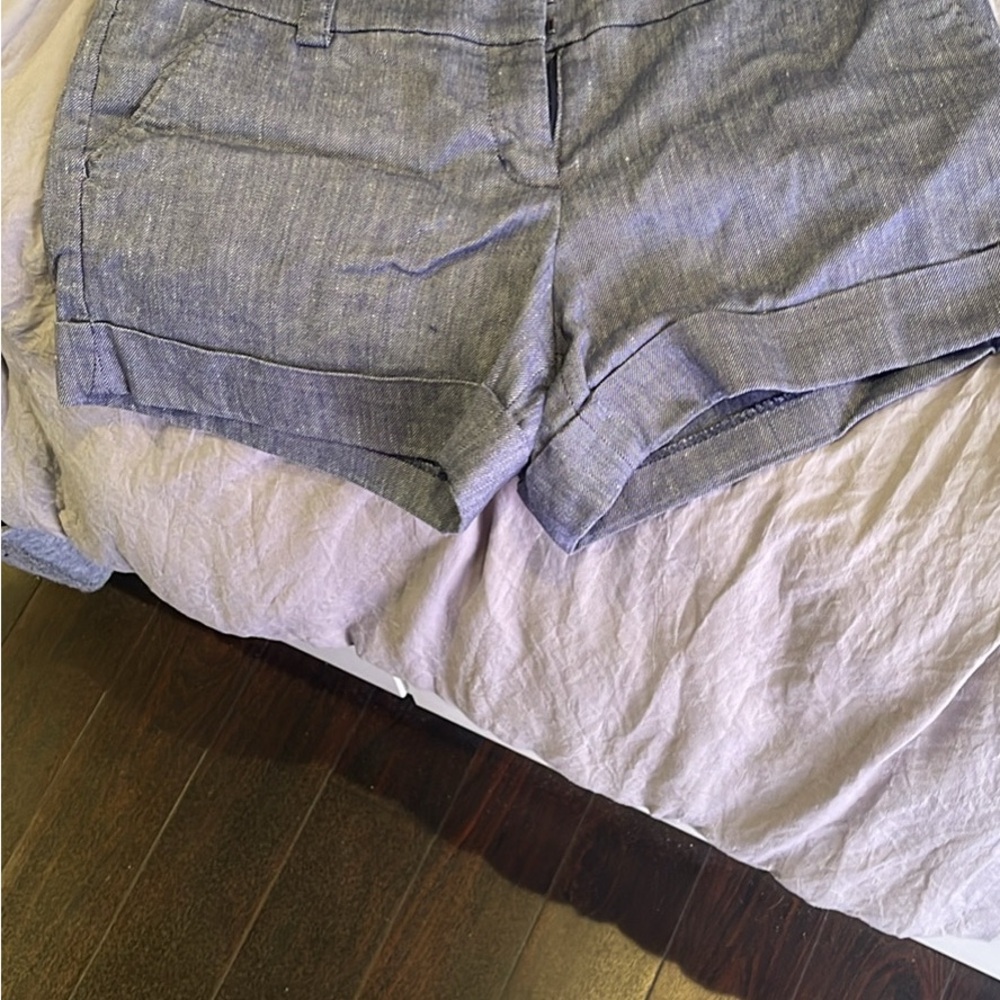 Express Women's Light Blue Linen Blend Shorts